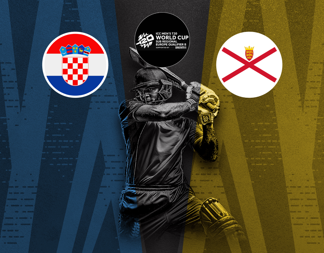 Match 16 of icc t20 world cup sub regional europe qualifier b: croatia vs jersey banner