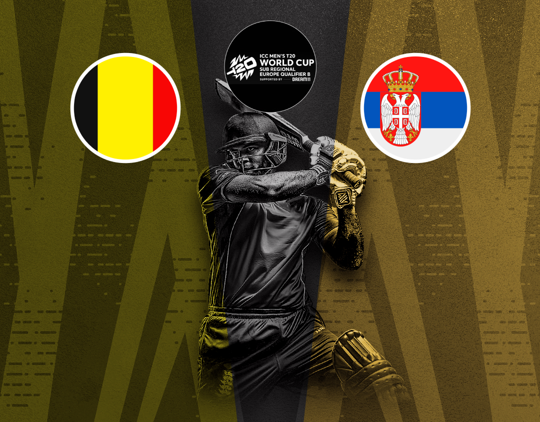 Match 17 of icc t20 world cup sub regional europe qualifier b: belgium vs serbia banner