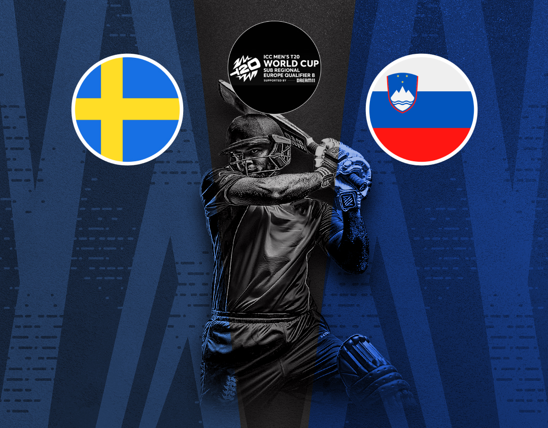 Match 20 of icc t20 world cup sub regional europe qualifier b: sweden vs slovenia banner