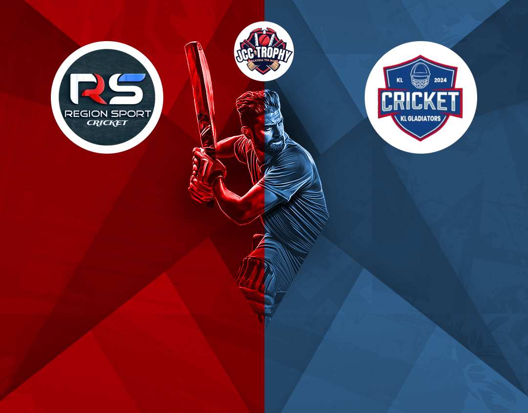 Match 6 of malaysia t10 bash, phase 2, 2024: region sports vs kl gladiators banner