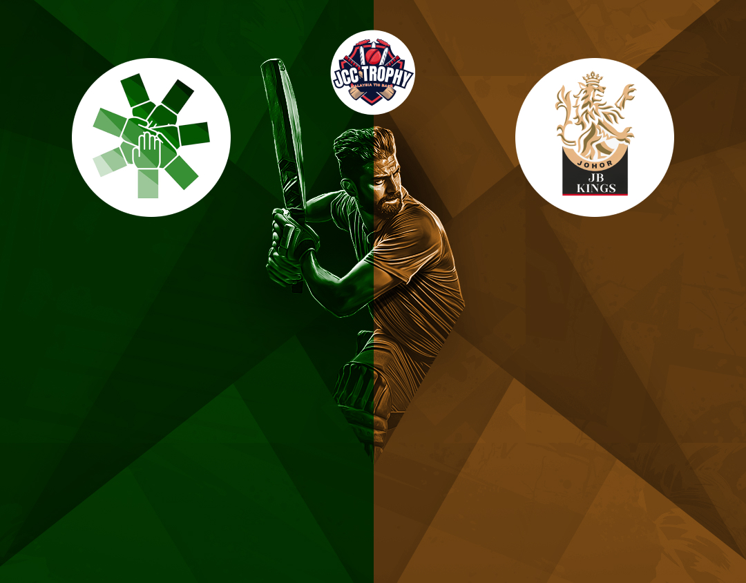 Match 7 of malaysia t10 bash, phase 2, 2024: combined cricket club vs jb kings banner