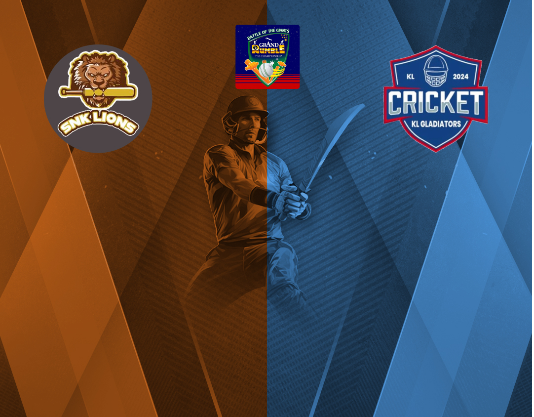 Match 7 of grand rumble t10 championship round 3, 2024: snk lions, malaysia vs kl gladiators banner