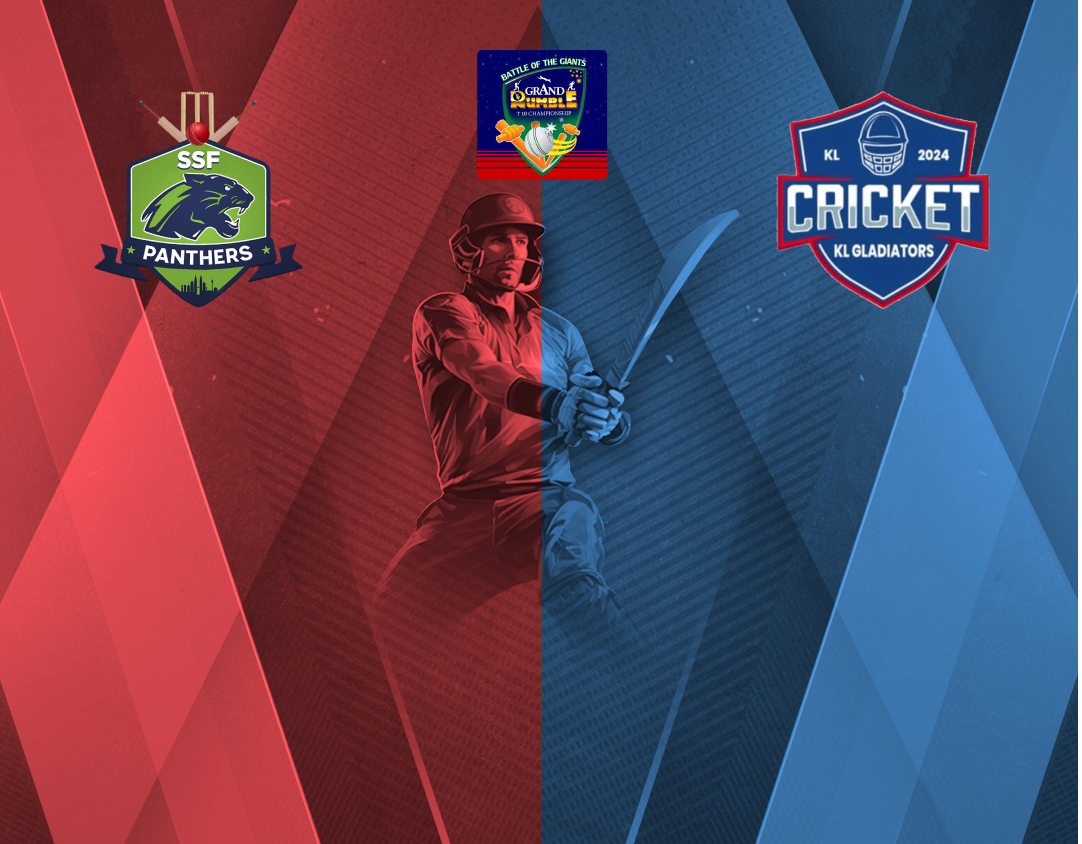 Match 13 of grand rumble t10 championship round 3, 2024: sff panthers, malaysia vs kl gladiators banner