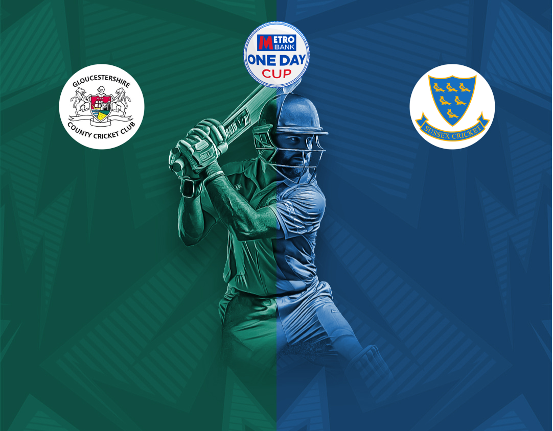 Match 48 of metro bank one day cup, 2024: gloucestershire vs sussex banner