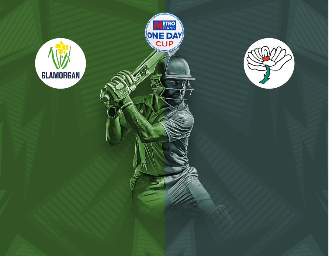 Match 69 of metro bank one day cup, 2024: glamorgan vs yorkshire banner