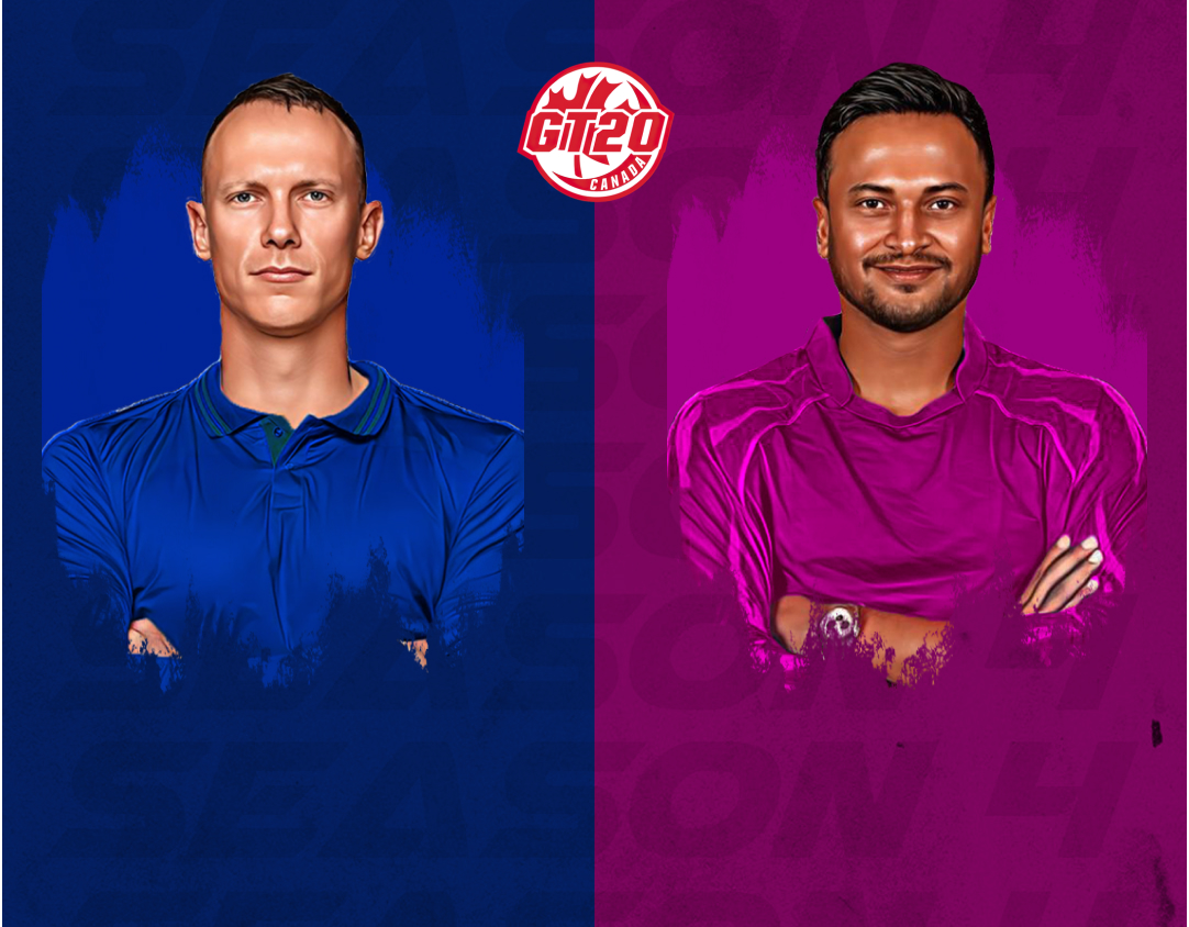 Match 8 of global t20 canada, 2024: toronto nationals vs bangla tigers mississauga banner