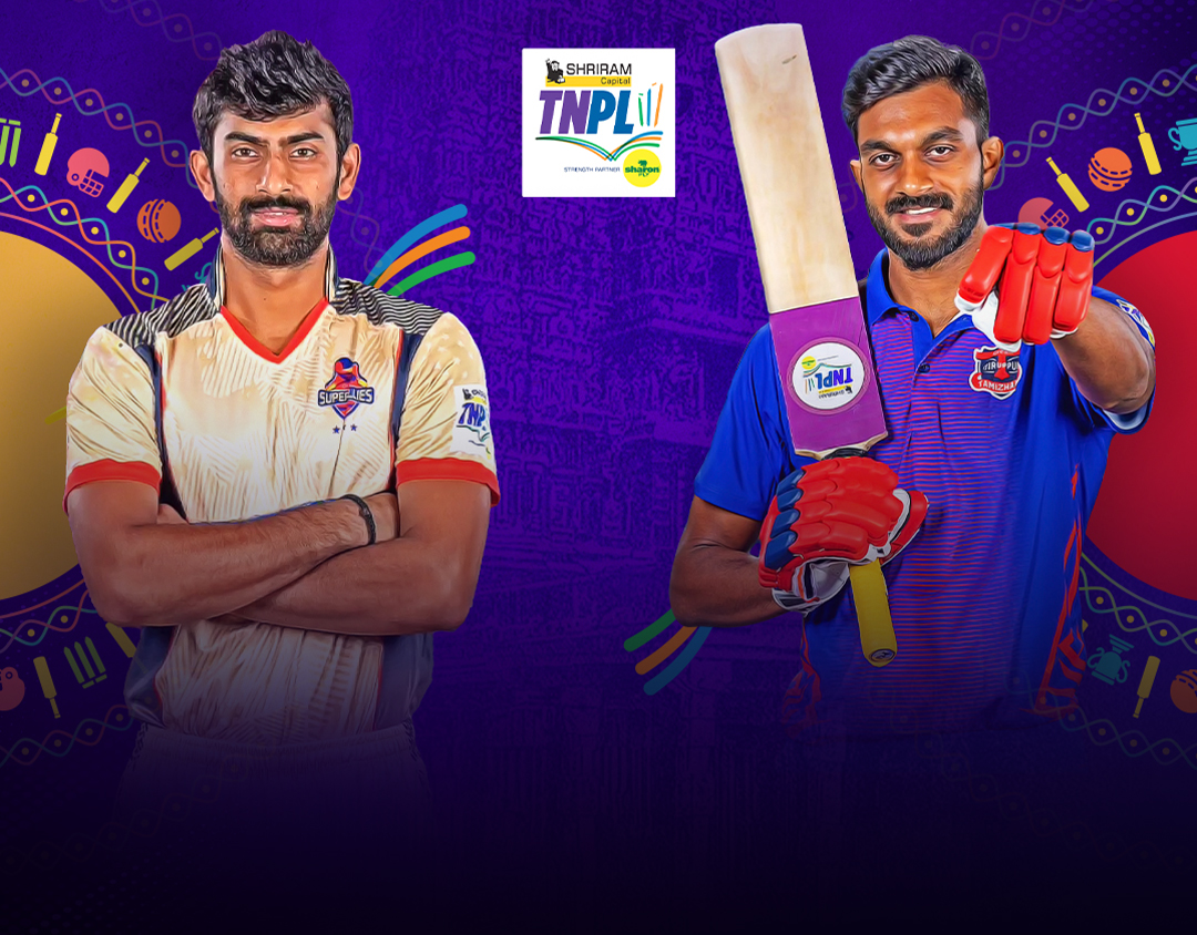 Match 8 of tamil nadu premier league, 2024: chepauk super gillies vs idream tiruppur tamizhans banner