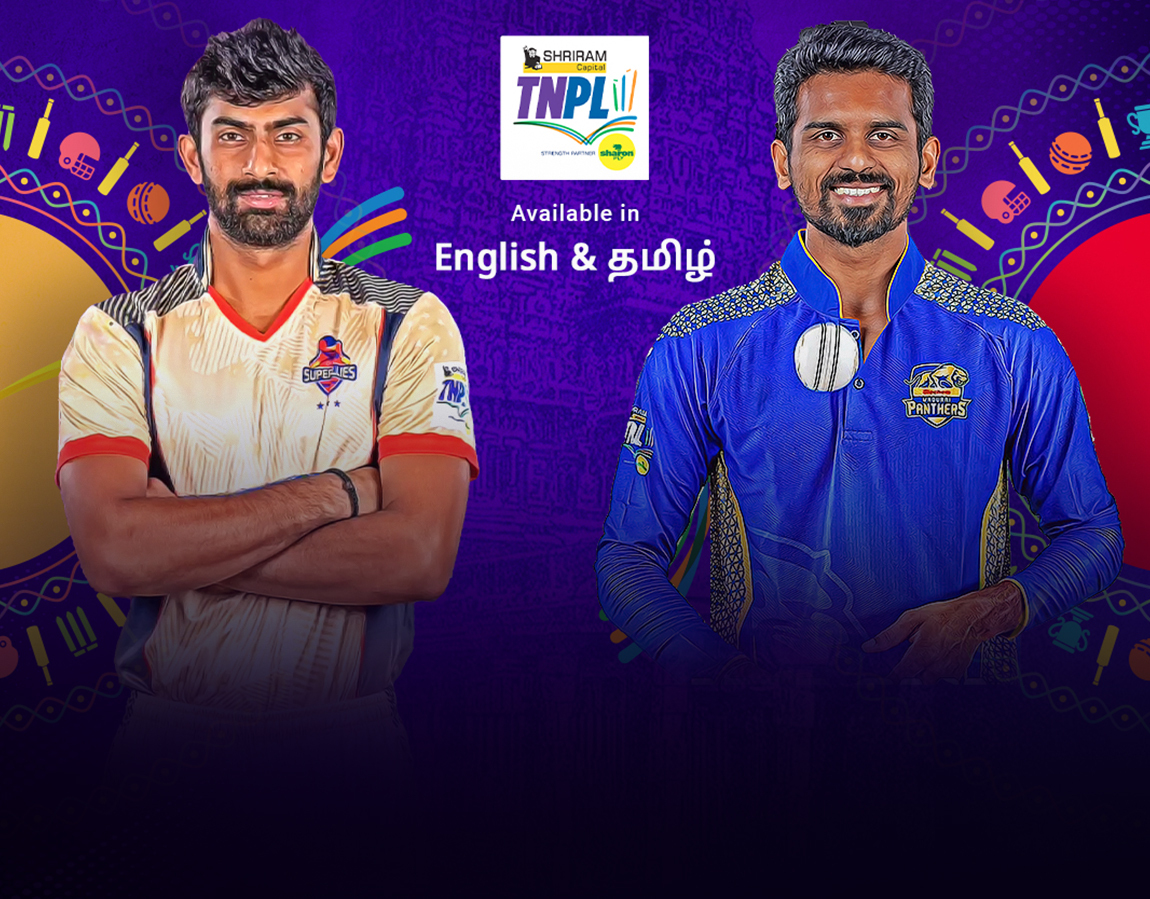 Match 27 of tamil nadu premier league, 2024: chepauk super gillies vs siechem madurai panthers banner