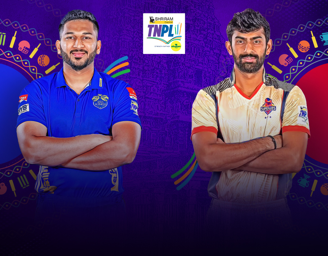 Match 1 of tamil nadu premier league, 2024: lyca kovai kings vs chepauk super gillies banner