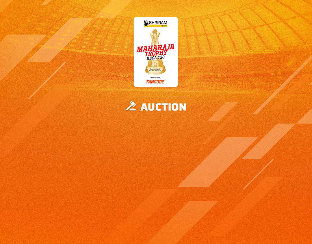 Maharaja trophy ksca t20 auction of maharaja trophy ksca t20 auction banner