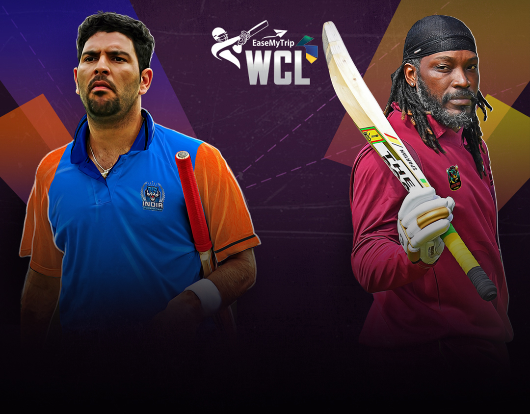 Match 6 of world championship of legends, 2024: india champions vs west indies champions banner
