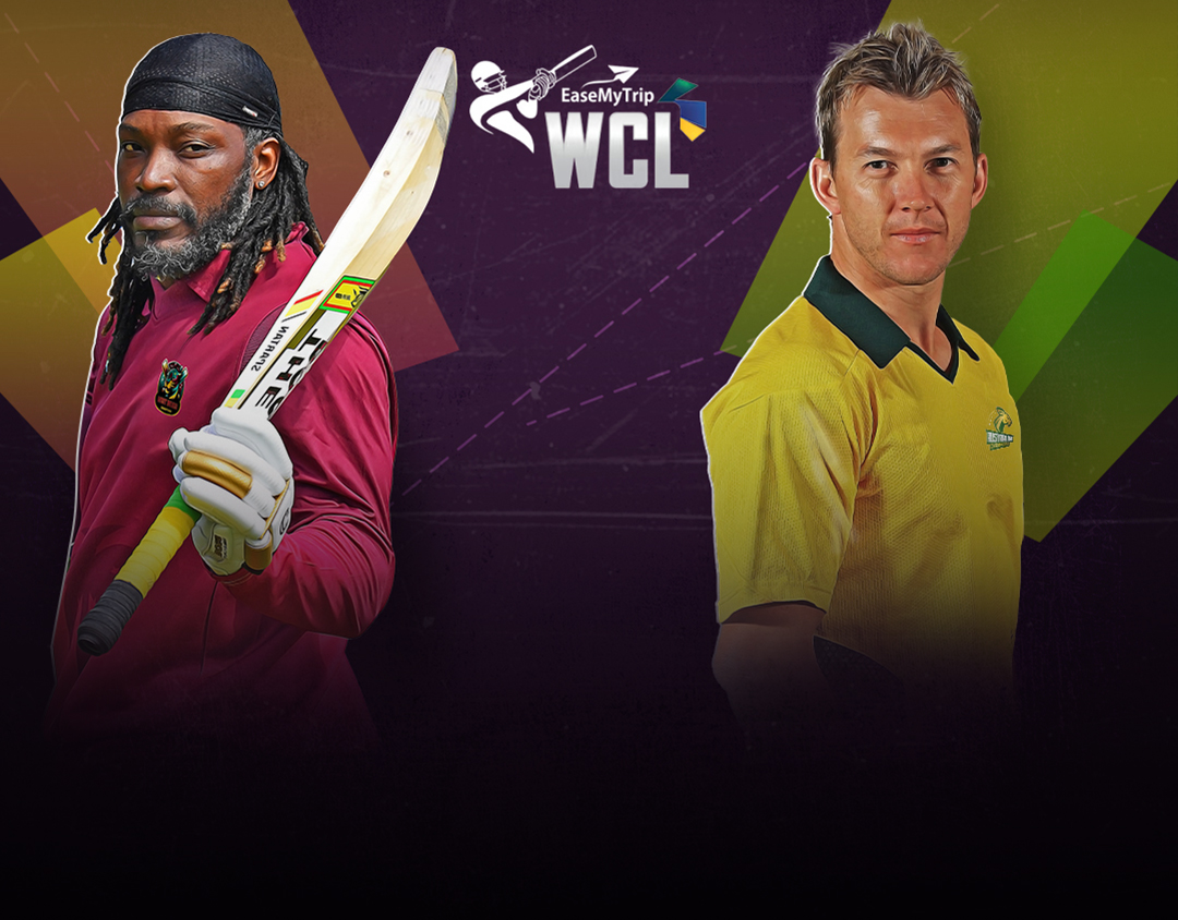 Match 14 of world championship of legends, 2024: west indies champions vs australia champions banner