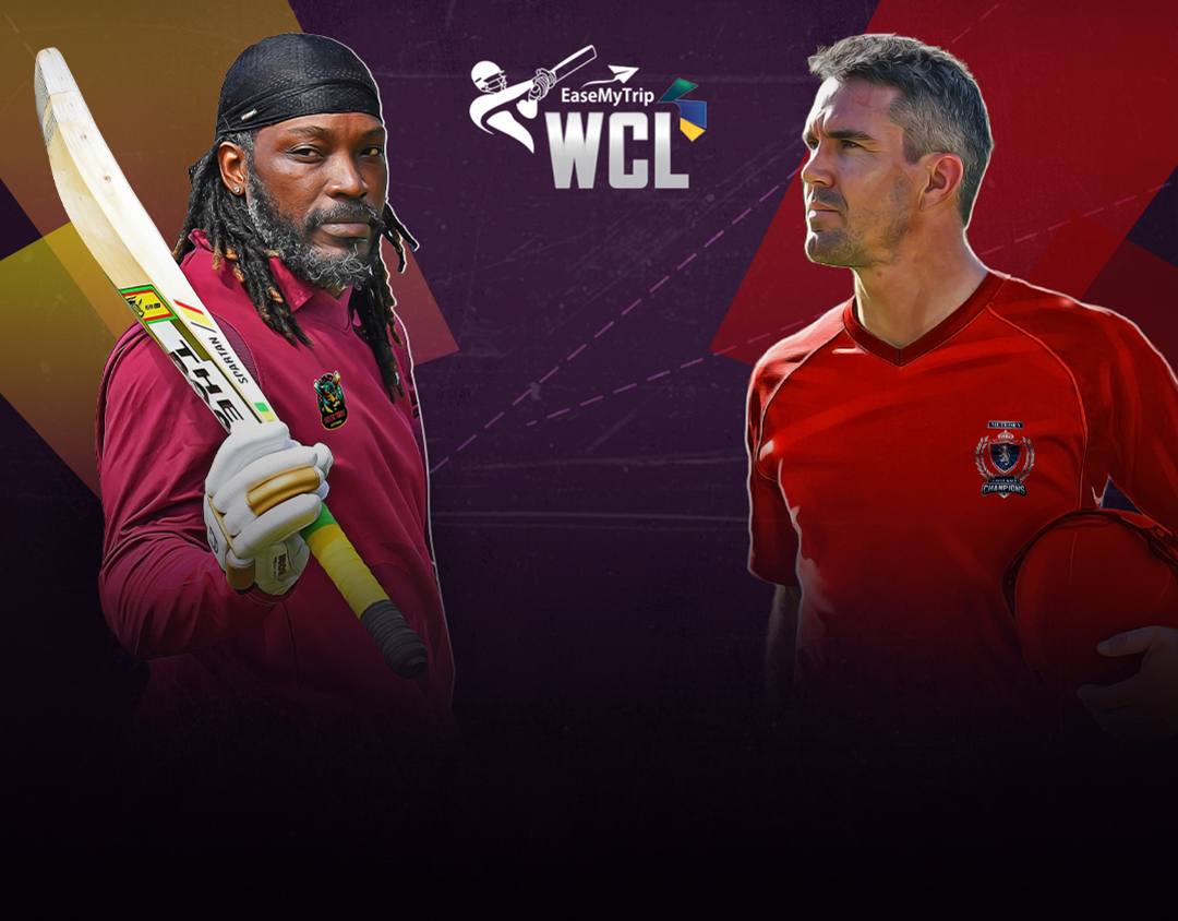 Match 12 of world championship of legends, 2024: west indies champions vs england champions banner