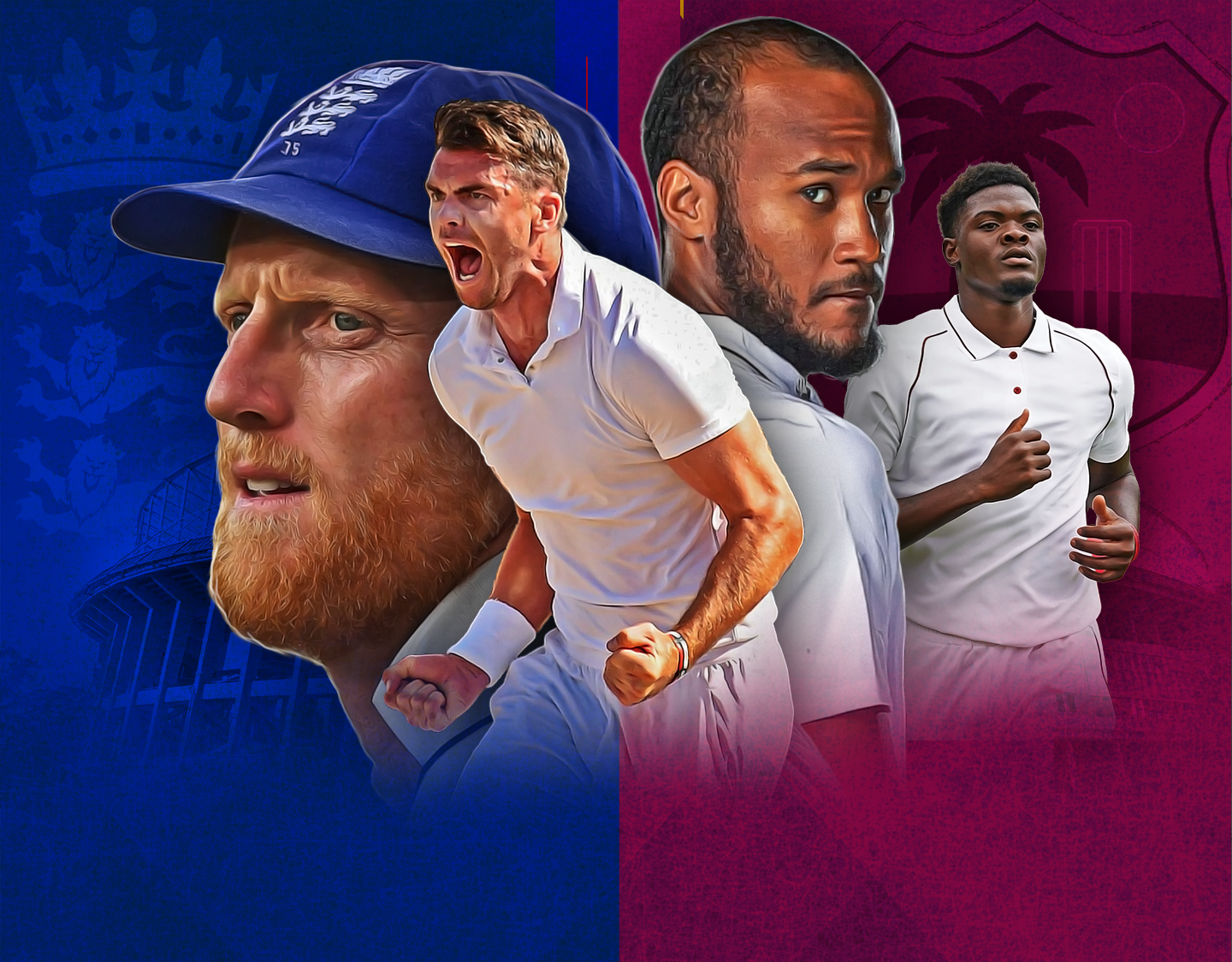 1st test of west indies tour of england, 2024: england vs west indies banner