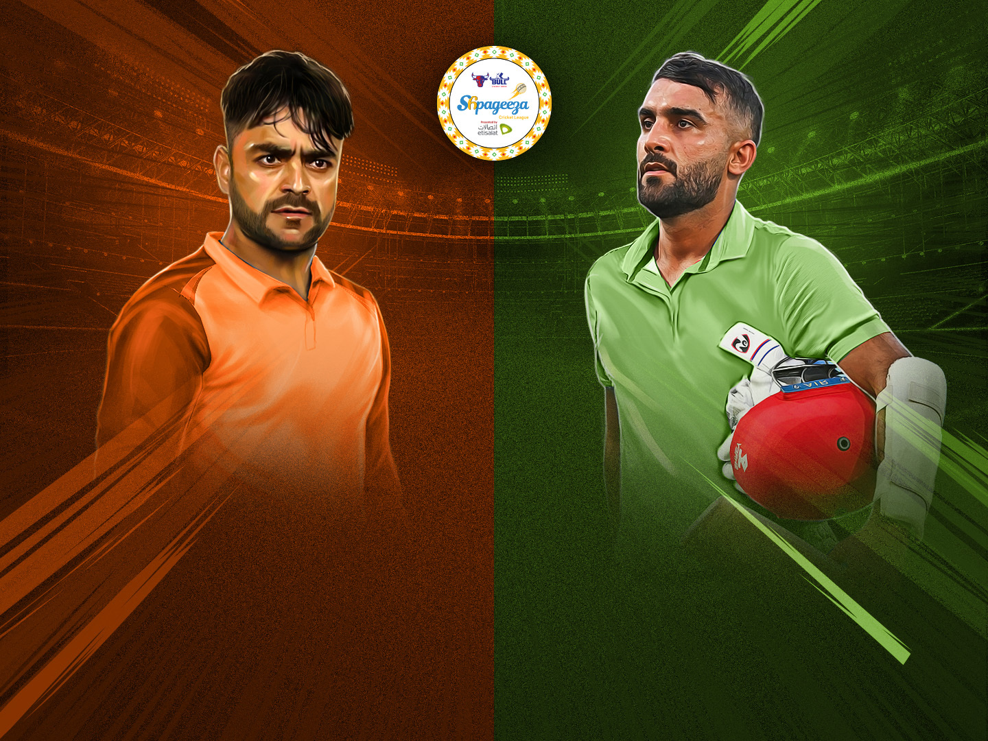 Match #1 of shpageeza cricket league, 2024: speen ghar tigers vs band-e-amir dragons banner