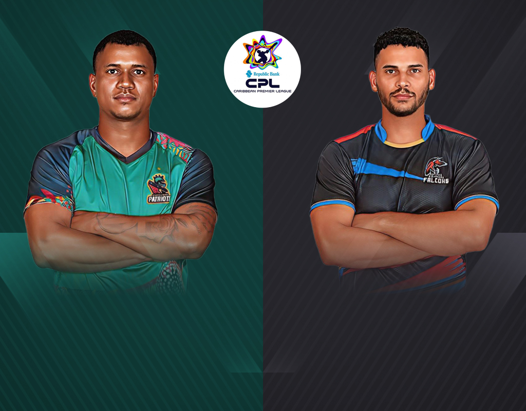 Match 11 of caribbean premier league, 2024: st kitts and nevis patriots vs antigua & barbuda falcons banner