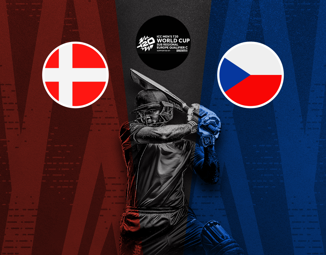 Match 3 of icc t20 world cup sub regional europe qualifier c: denmark vs czechia banner