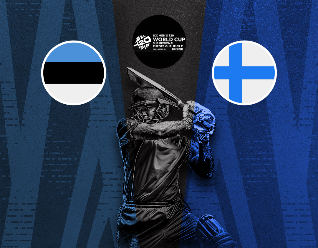 Match 6 of icc t20 world cup sub regional europe qualifier c: estonia vs finland banner