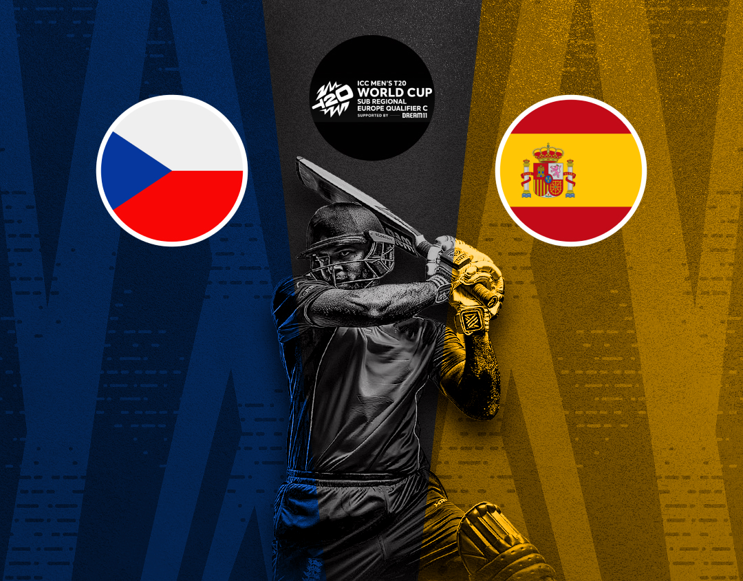 Match 7 of icc t20 world cup sub regional europe qualifier c: czechia vs spain banner