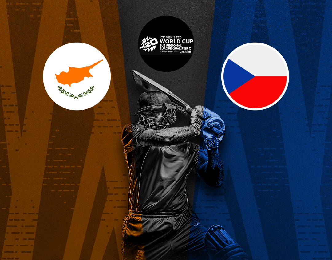 Match 13 of icc t20 world cup sub regional europe qualifier c: cyprus vs czechia banner