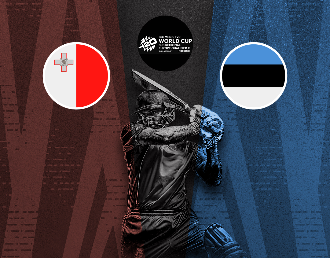 Match 20 of icc t20 world cup sub regional europe qualifier c: malta vs estonia banner