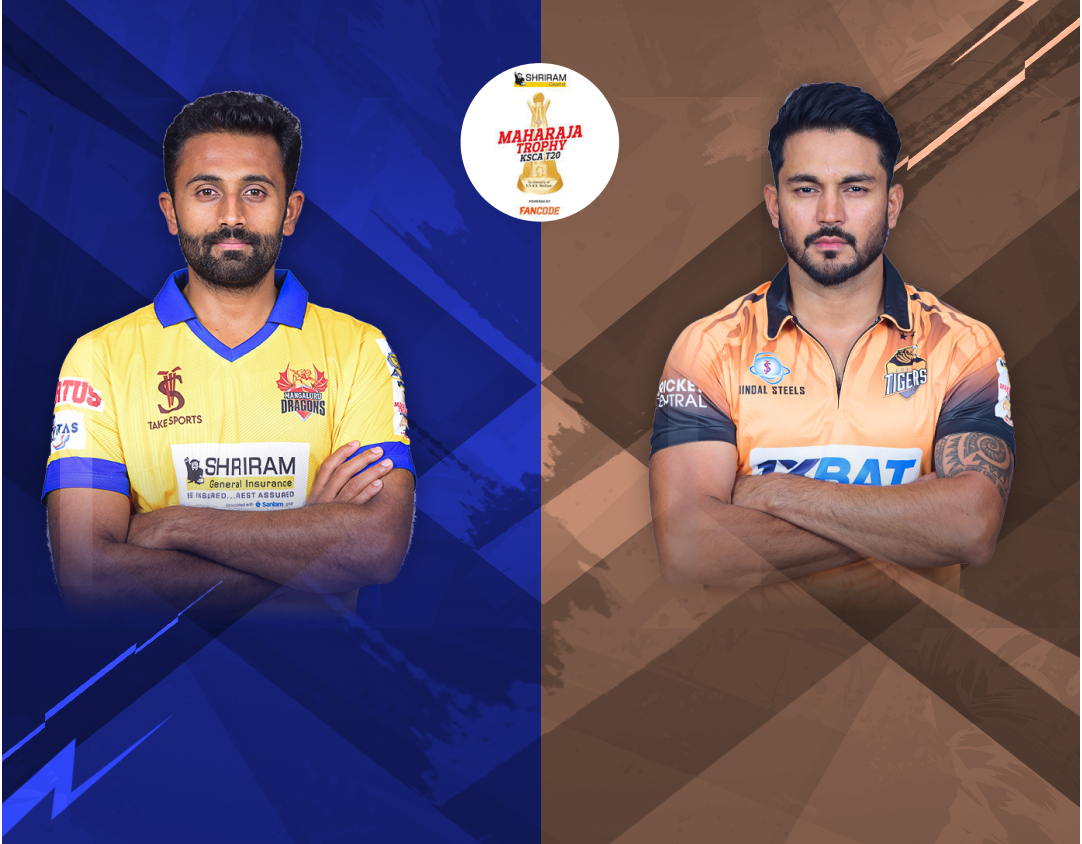 Match 3 of ksca maharaja trophy t20, 2024: mangaluru dragons vs hubli tigers banner