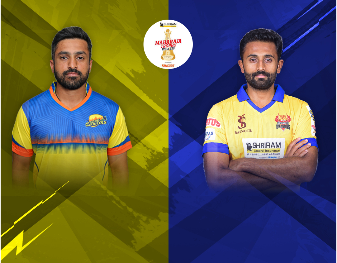 Match 10 of ksca maharaja trophy t20, 2024: mysore warriors vs mangaluru dragons banner