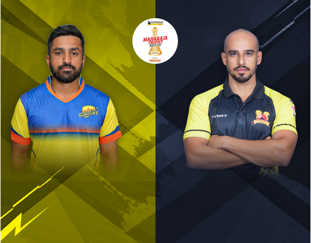 Match 15 of ksca maharaja trophy t20, 2024: mysore warriors vs shivamogga lions banner