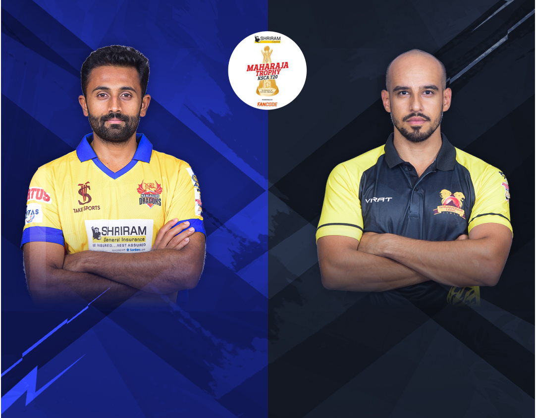 Match 22 of ksca maharaja trophy t20, 2024: mangaluru dragons vs shivamogga lions banner