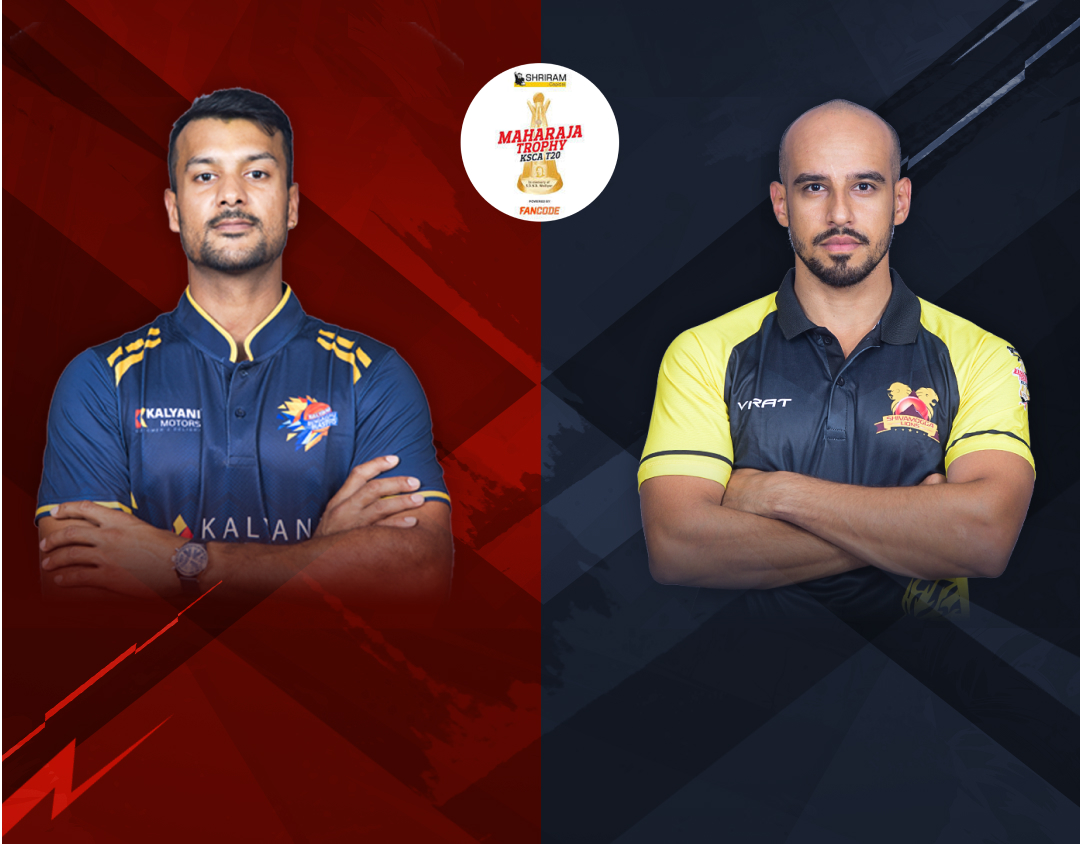Match 28 of ksca maharaja trophy t20, 2024: kalyani bengaluru blasters vs shivamogga lions banner