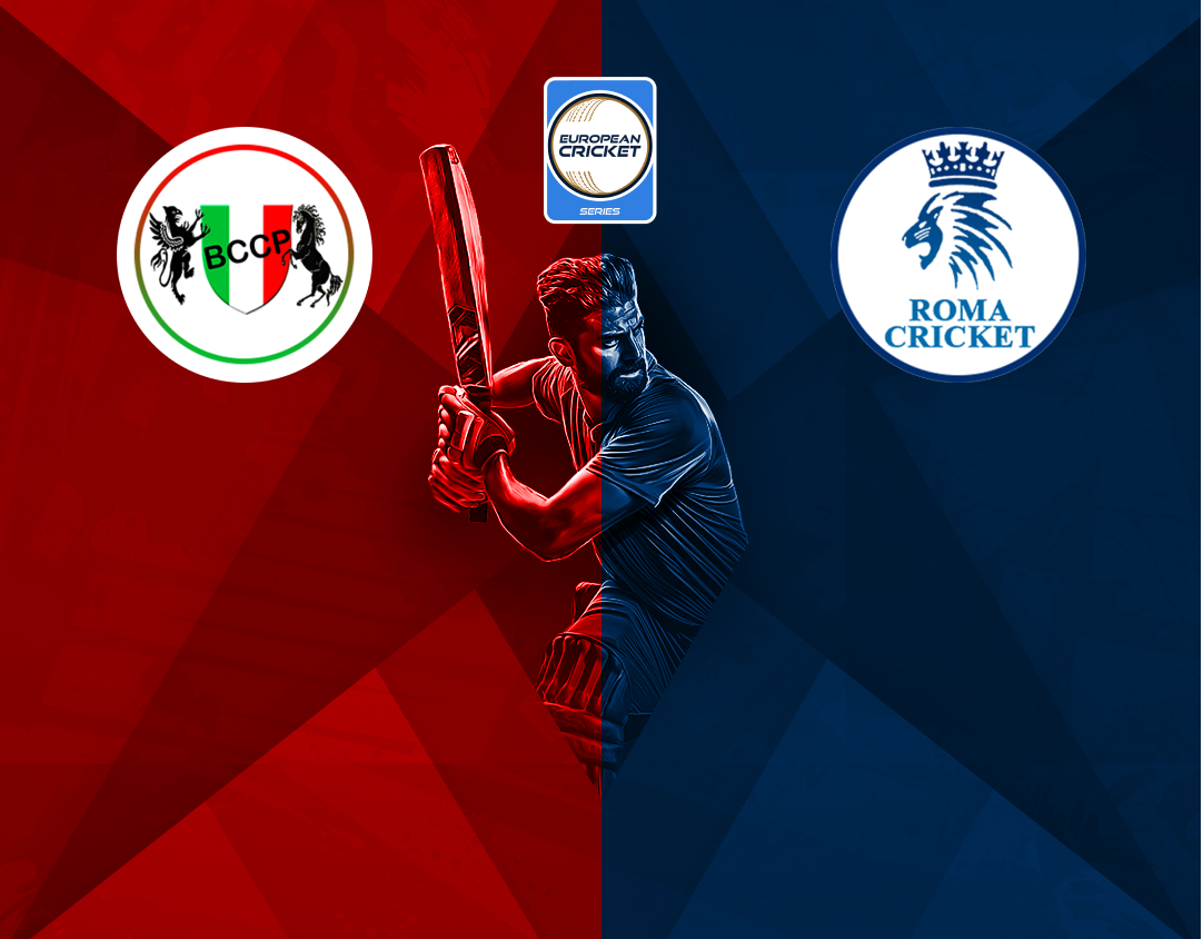 Match 20 of ecs italy, rome, 2024: baracca prato vs roma cc banner