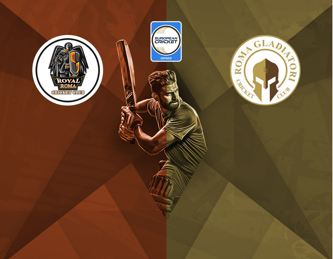 Match 36 of ecs italy, rome, 2024: royal roma vs roma gladiatori banner