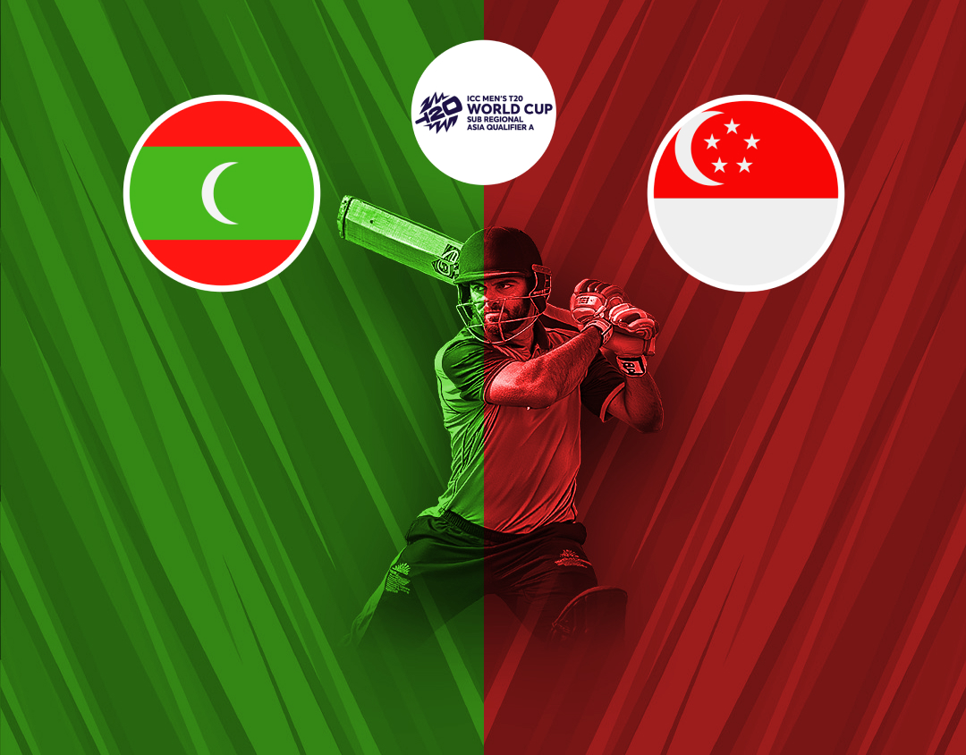 Match 4 of icc men's t20 wc asia sub-regional qualifier a: maldives vs singapore banner