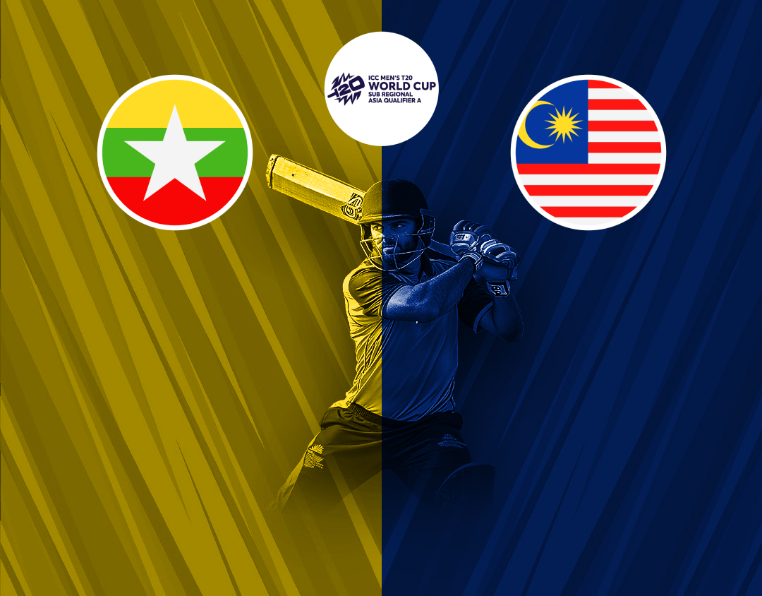Match 5 of icc men's t20 wc asia sub-regional qualifier a: myanmar vs malaysia banner