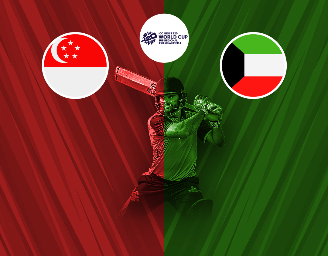 Match 17 of icc men's t20 wc asia sub-regional qualifier a: singapore vs kuwait banner