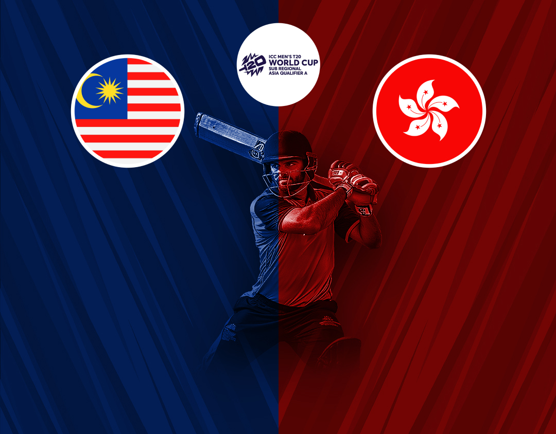 Match 18 of icc men's t20 wc asia sub-regional qualifier a: malaysia vs hong kong, china banner