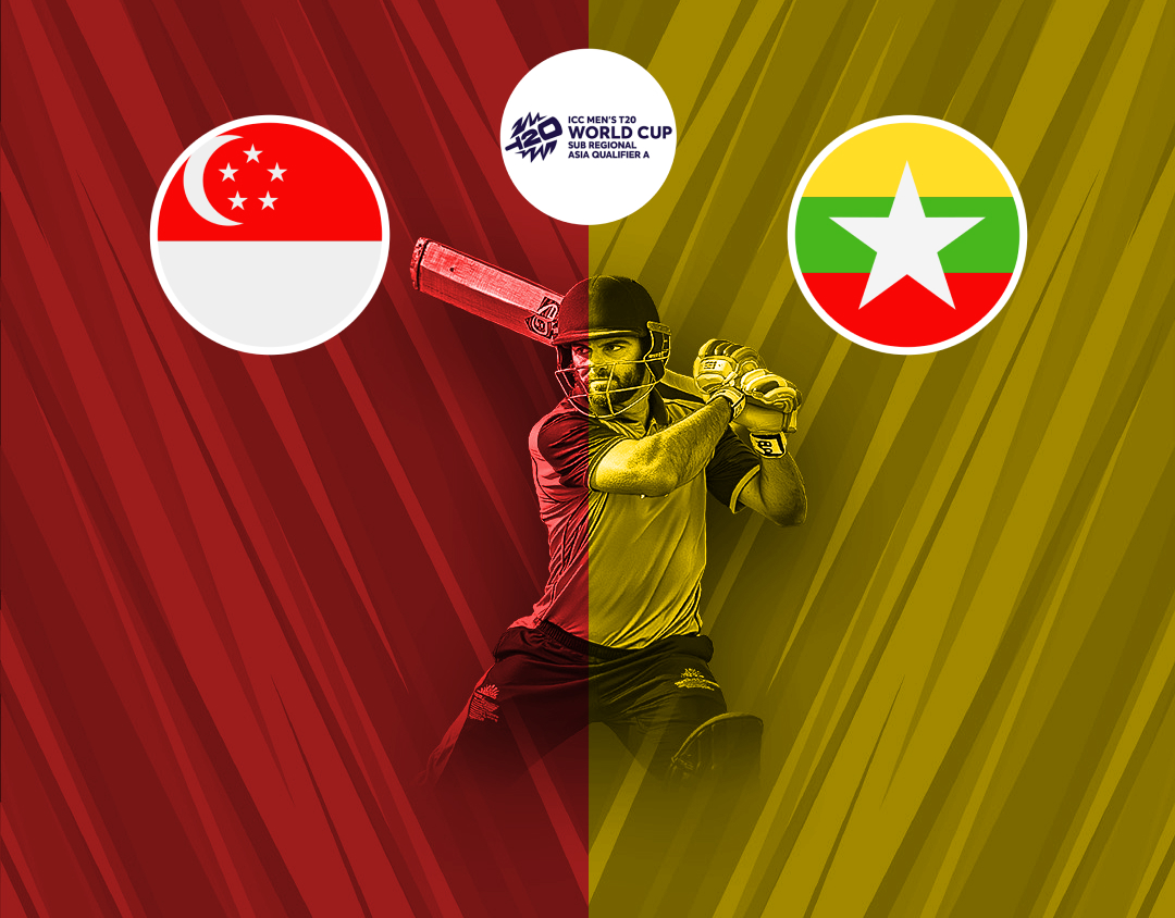 Match 19 of icc men's t20 wc asia sub-regional qualifier a: singapore vs myanmar banner