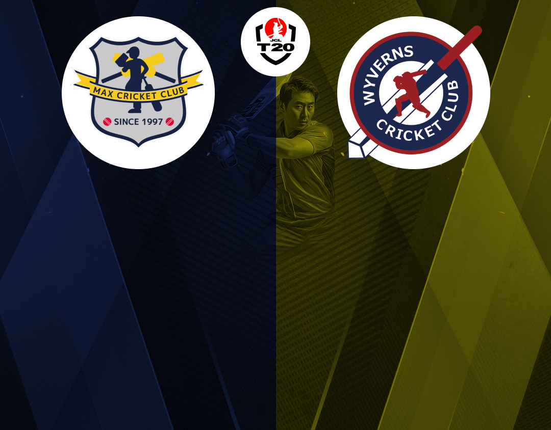 4th quarter final of jcl t20, 2024: max club vs wyverns cricket club banner