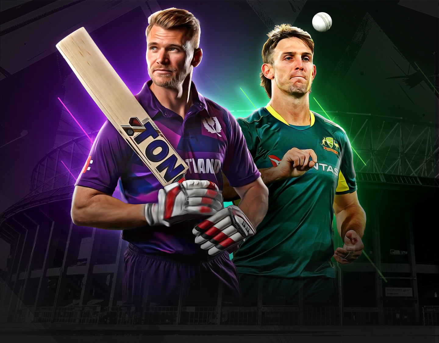 2nd t20i of australia tour of scotland, 2024: scotland vs australia banner