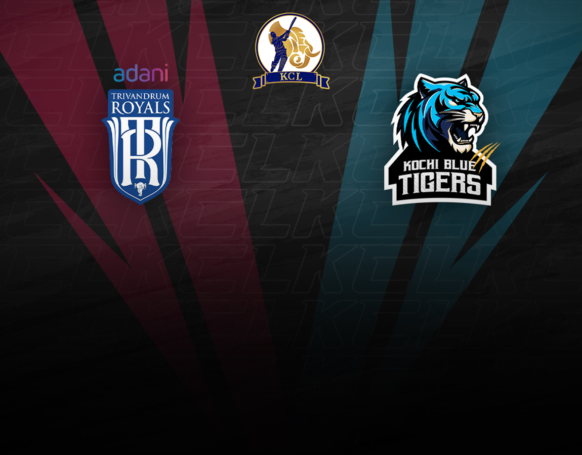 Match 2 of kerala cricket league t20 2024: trivandrum royals vs kochi blue tigers banner