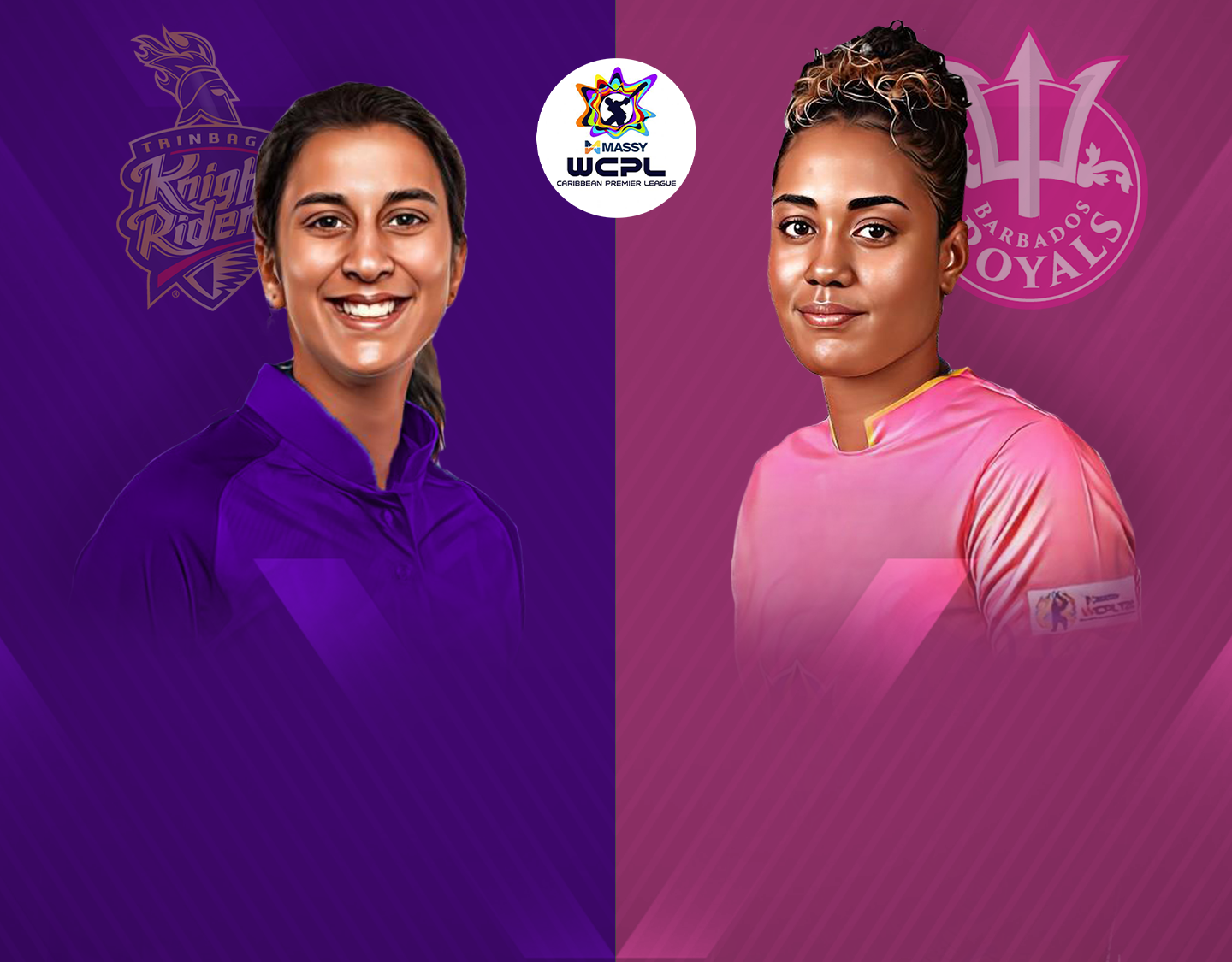 Match 2 of women's caribbean premier league, 2024: trinbago knight riders women vs barbados royals women banner