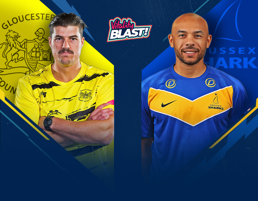 Match #133 of vitality blast t20, 2024: gloucestershire vs sussex banner
