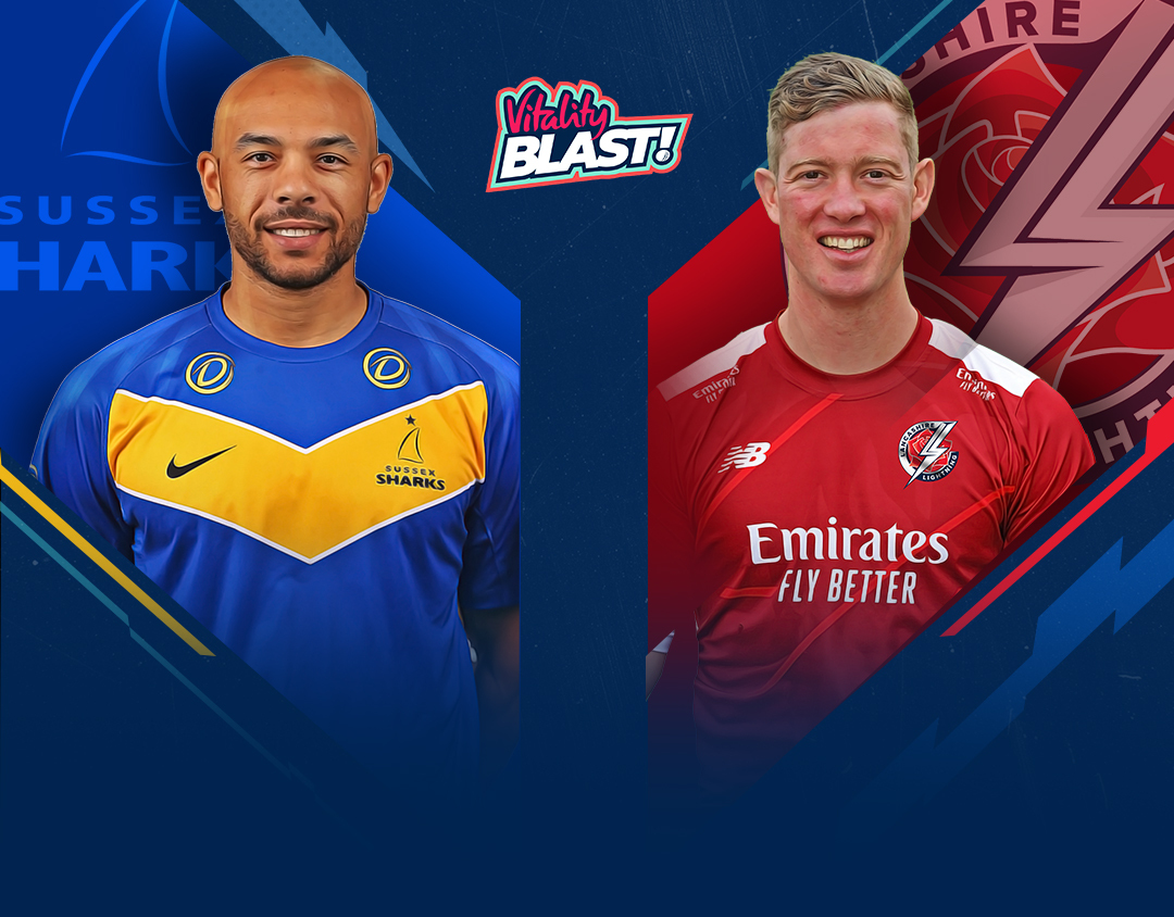 Match #128 of vitality blast t20, 2024: sussex vs lancashire banner