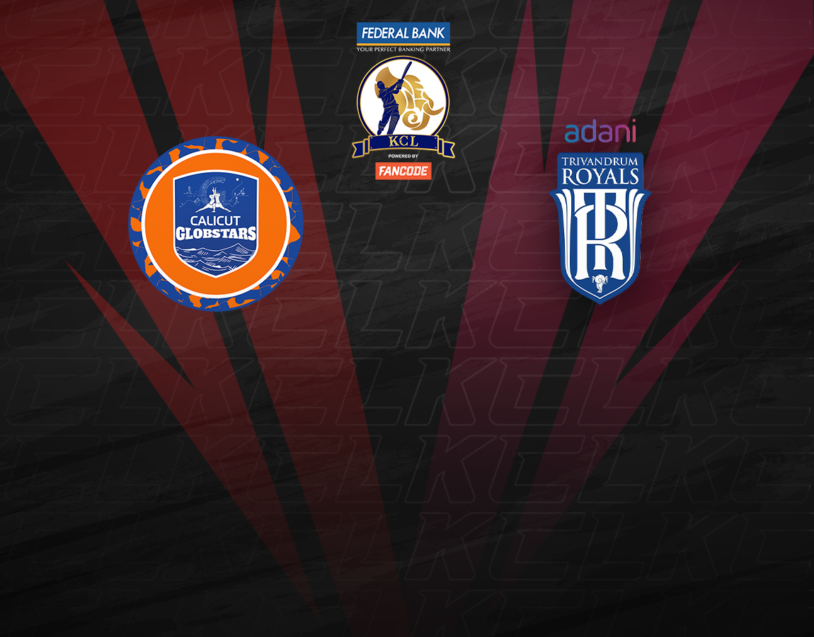 Match 10 of kerala cricket league t20 2024: calicut globstars vs trivandrum royals banner