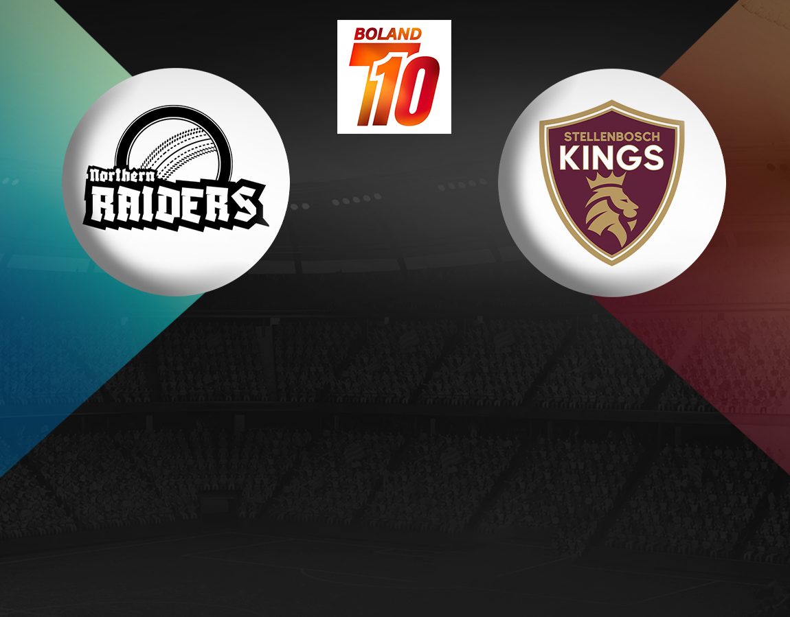 Match 19 of boland t10 league, 2024: northern raiders vs stellenbosch kings banner
