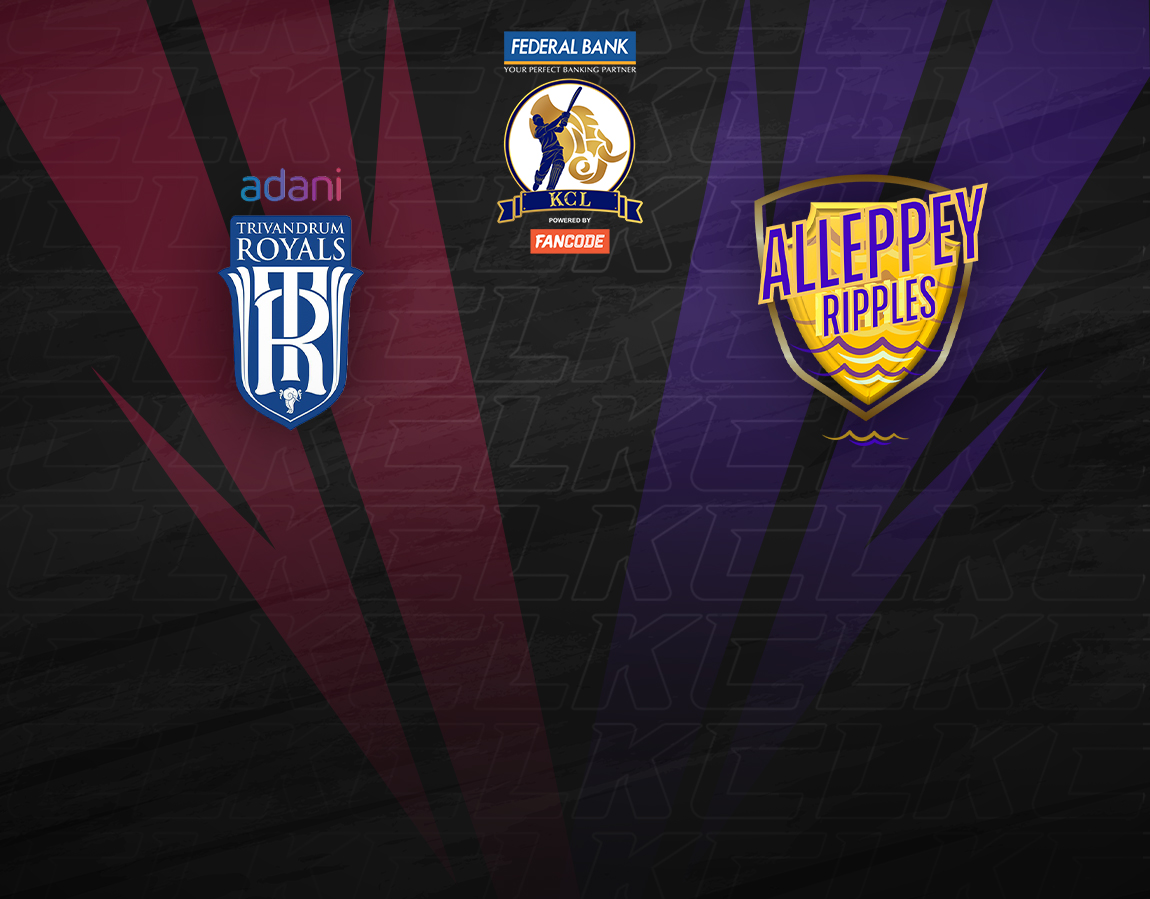 Match 21 of kerala cricket league t20 2024: trivandrum royals vs alleppey ripples banner