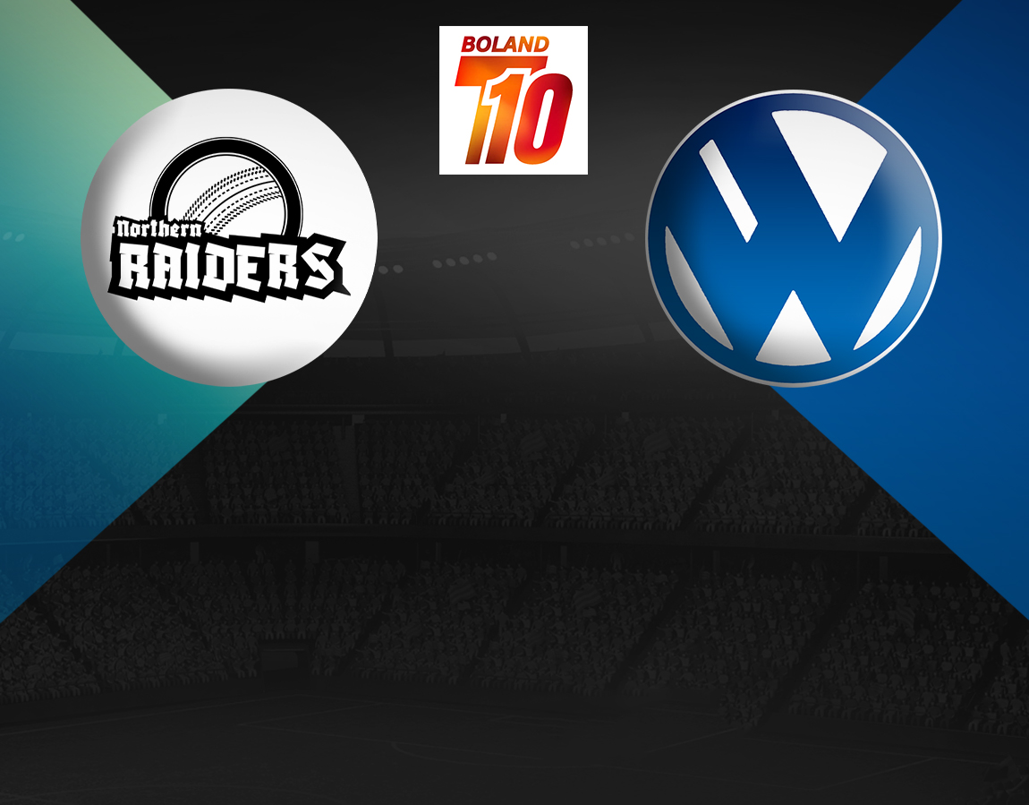 Match 25 of boland t10 league, 2024: northern raiders vs west coast blues banner