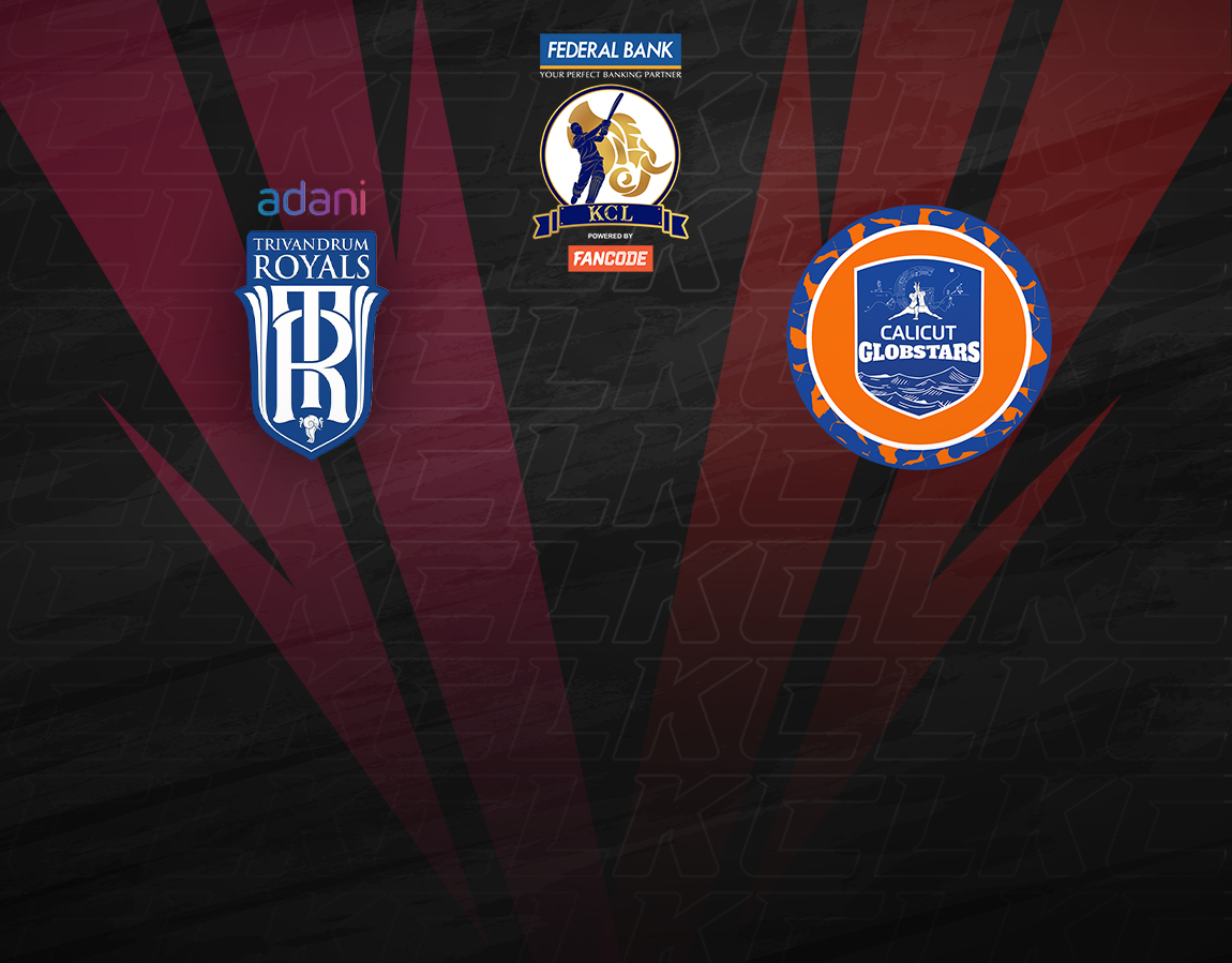 Match 27 of kerala cricket league t20 2024: trivandrum royals vs calicut globstars banner