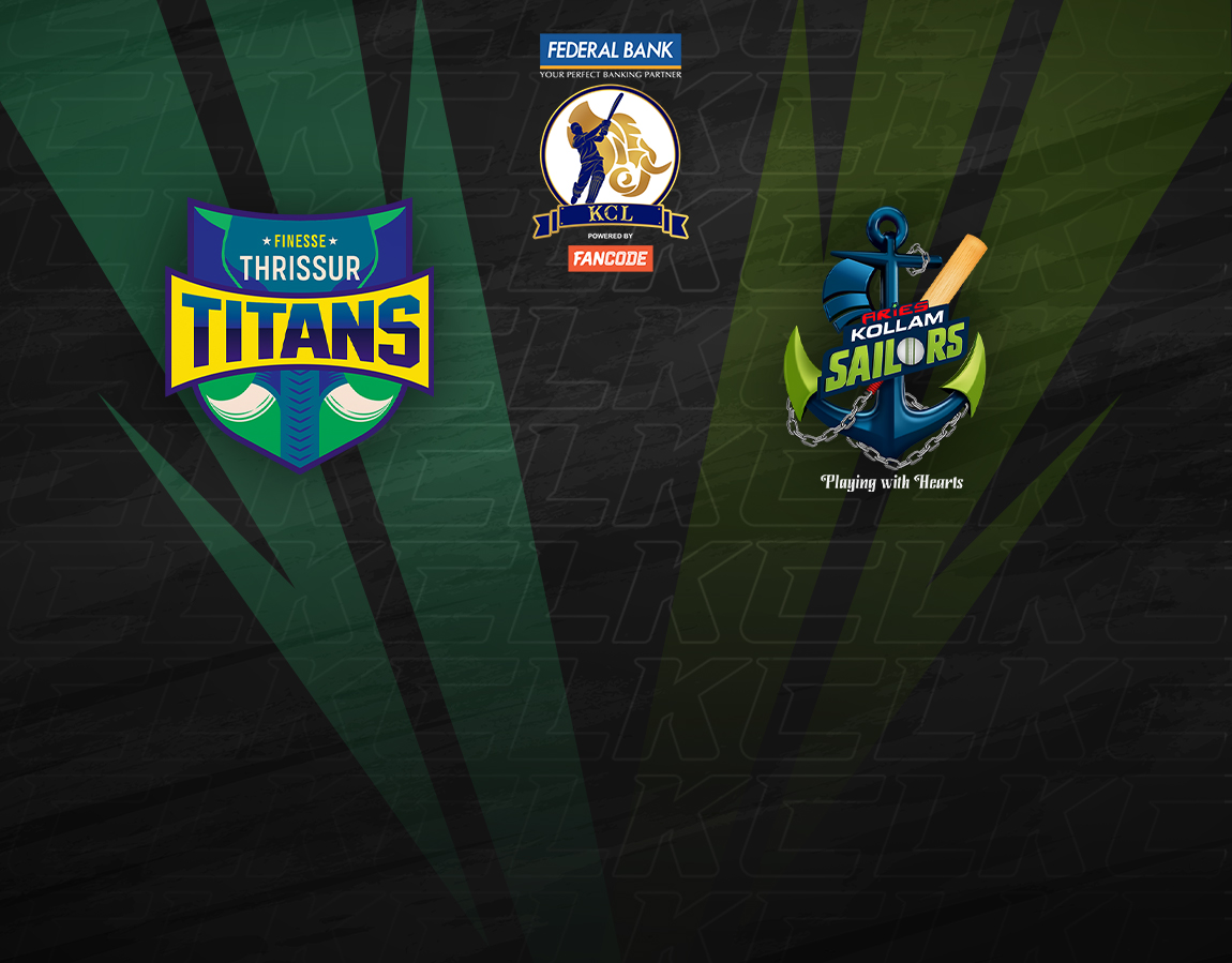Match 30 of kerala cricket league t20 2024: thrissur titans vs aries kollam sailors banner