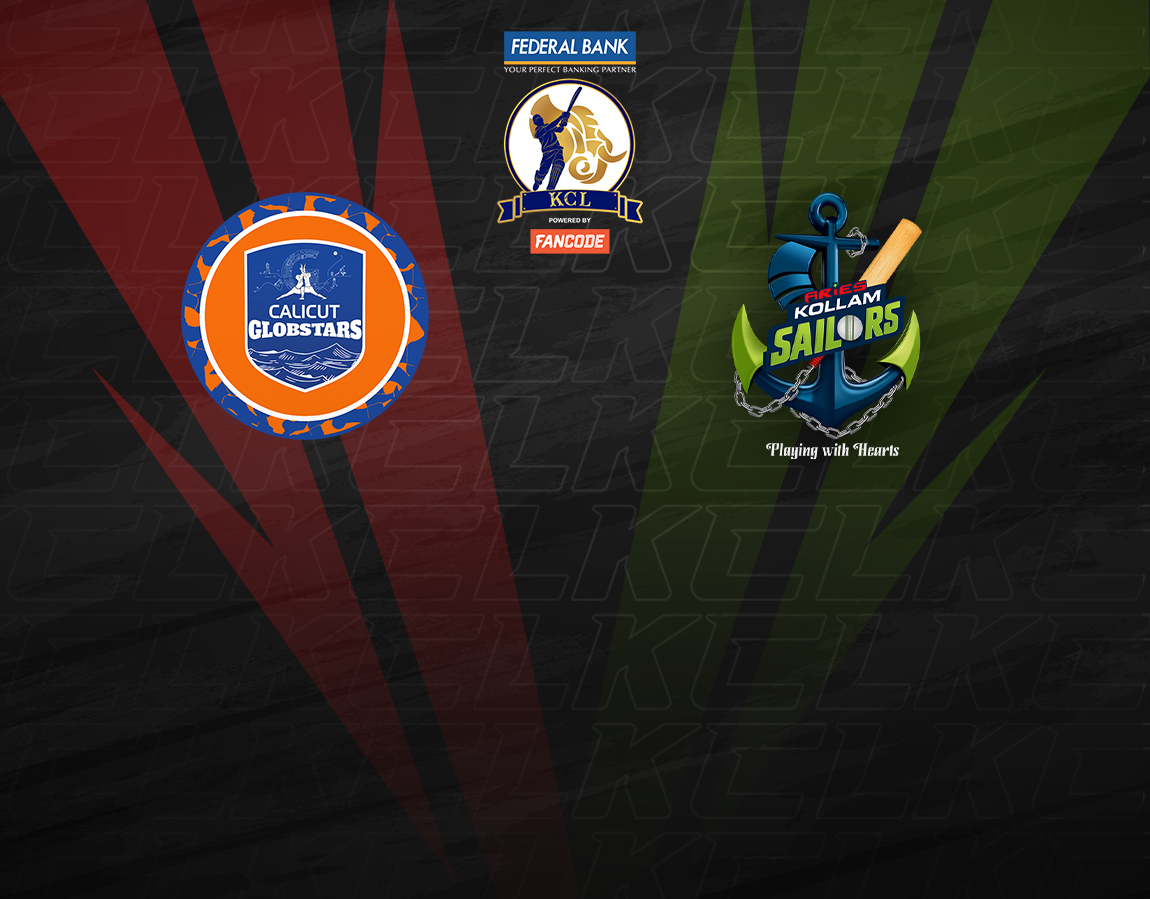 Match 3 of kerala cricket league t20 2024: calicut globstars vs aries kollam sailors banner